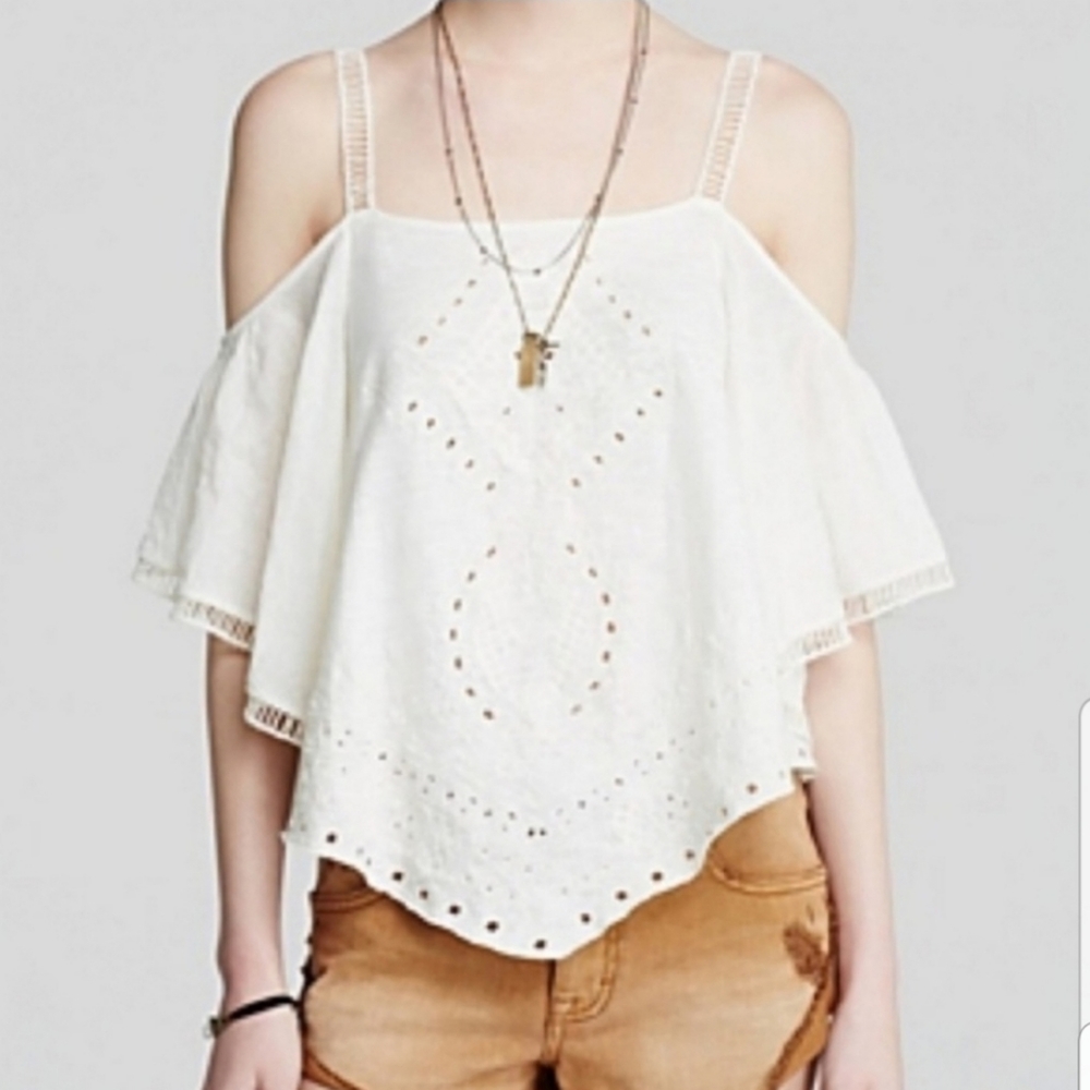 Worn Once! Free People Toosaloosa Slub Dahlia Top